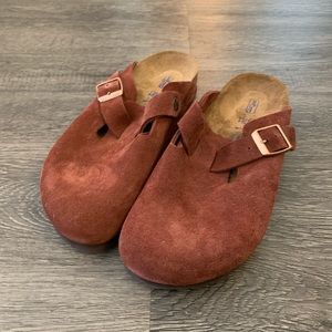 Birkenstock Boston Suede Leather Sandals